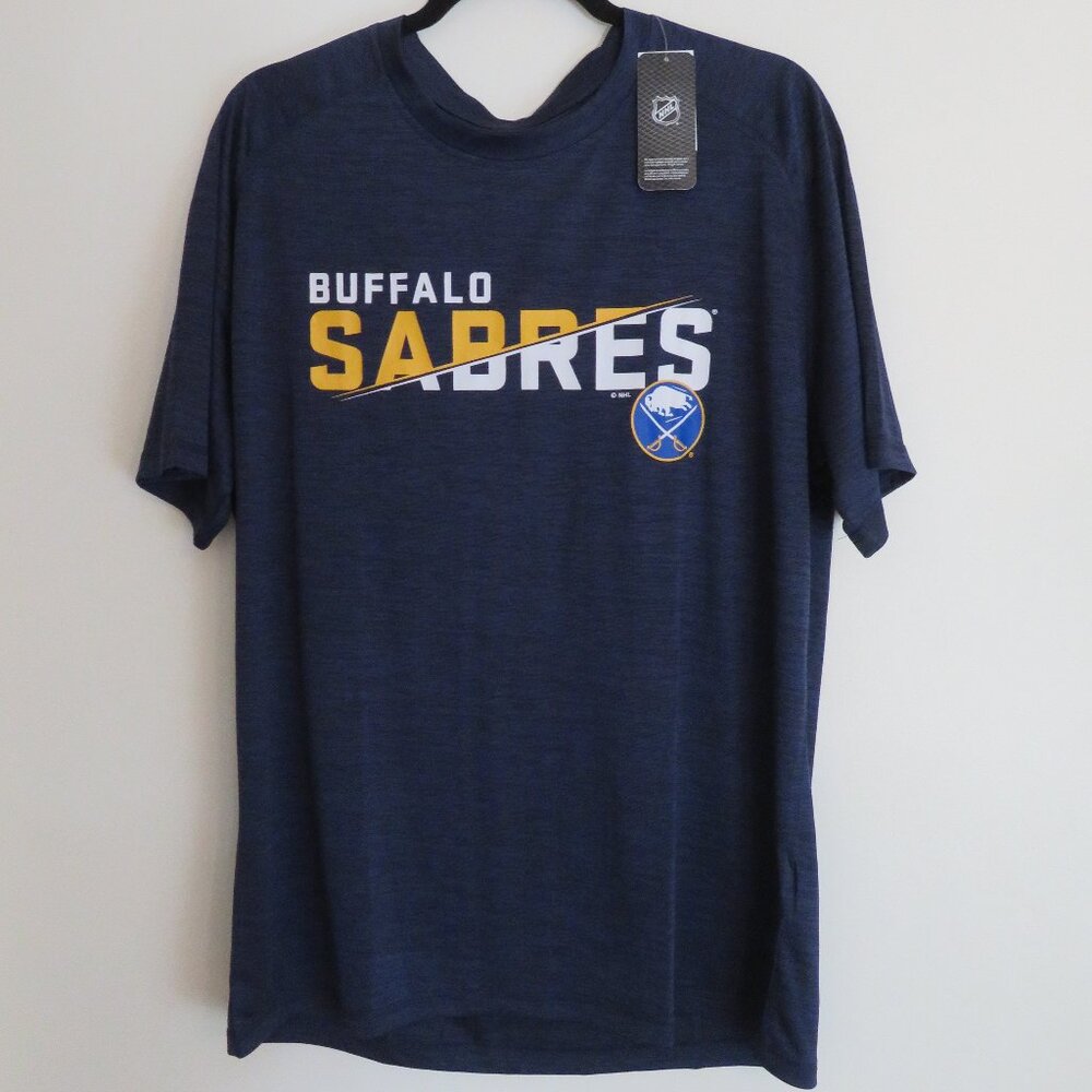 NWT NHL Buffalo Sabres | Size Large | Mens Navy Blue Short Sleeve Tee Tshirt